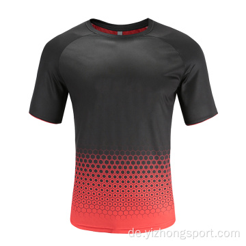 Herren Dry Fit Soccer Wear T-Shirt Rot